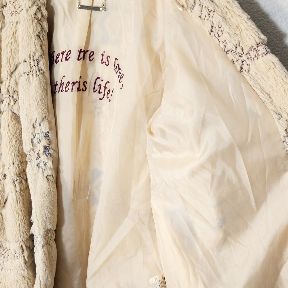 Paparazzi Textured Cardigan Jacket Cream XL Boho Romantic Cottagecore - Picture 6 of 8
